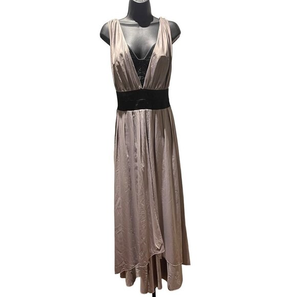 Amanda Wakeley women’s vintage gown silk Champaign & black medium - Picture 1 of 5